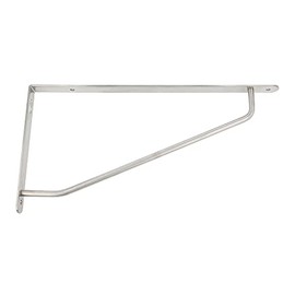 Amig - Shelf Bracket Stainless Steel Model 2000 | Metal Bracket for Shelves | Shelf Bracket | Colour: Pole | Dimensions: 240 x 120 mm | Recommended Max Weight: 65 kg