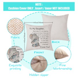 AMZKWY Daughter Gifts From Mother Father Cushion Cover Throw Pillow Cover Gift To Daughter Birthday (Daughter)