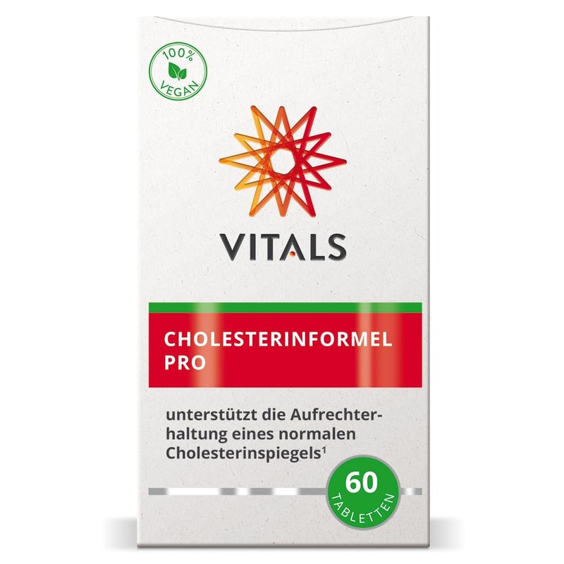 Vitals - Cholesterinformel Pro 60 Tablets with Berberine. Supports normal