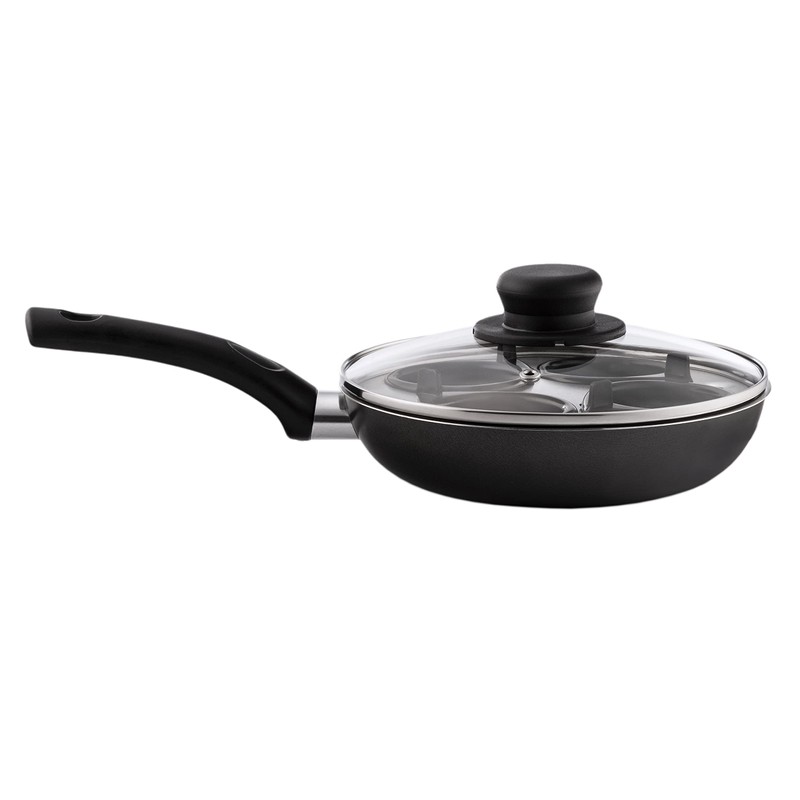 Sapphire P063 20 cm 4-Cup Egg Poacher , Black