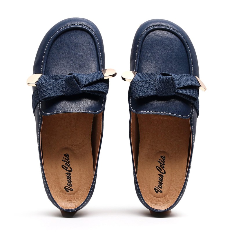 VenusCelia - Mulas cómodas para caminar para mujer, marino, 7