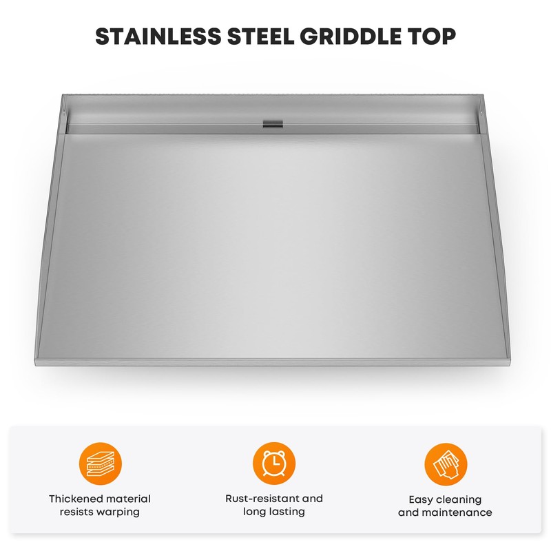 Stanbroil 22 Inch Stainless Steel Flat Top Griddle Replacement Top