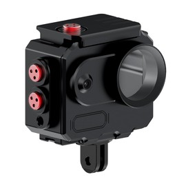 CS PRIORITY Aluminum Alloy Diving Housing 80M Deep Waterproof Compatible with GO 3/GO3s Camera Magnetic Quick Release Protective Diving Shell (2 Slot)