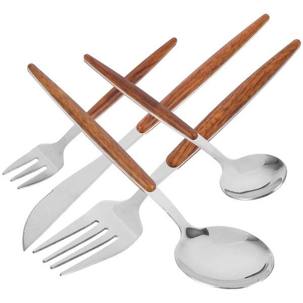 MAGICLULU Set De Cubiertos De Acero Inoxidable Con Mango -