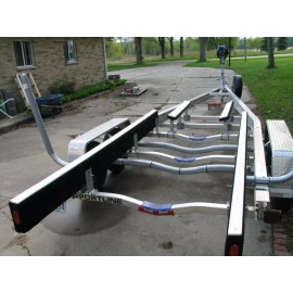 Non skid polymer REPLACE BOAT TRAILER CARPET ~EXTRA WIDE (5"x48") POLY BUNK SLIDE cover 2x6" wood