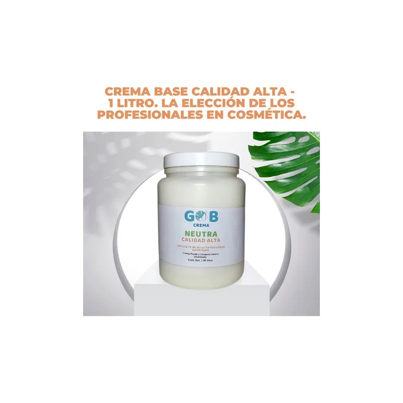 Crema Base Neutra Ozonizada Calidad Alta 1 Kilo-S