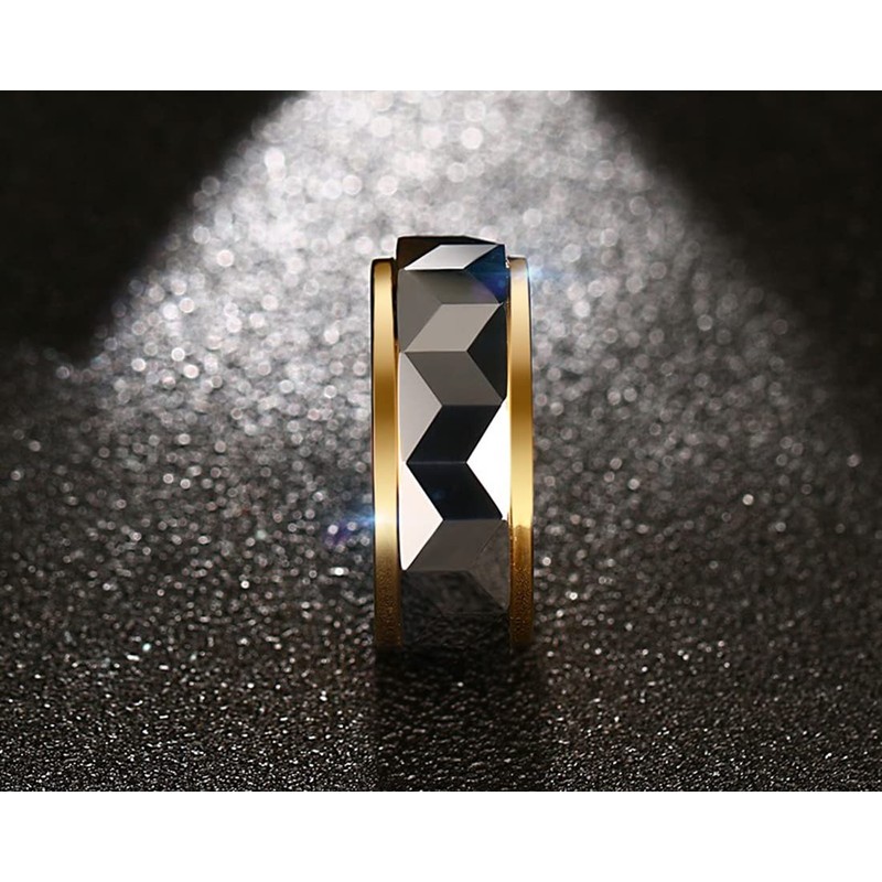 Rockyu Jewelry Accessories Tungsten Ring Men's Ring Simple Carbide Durable
