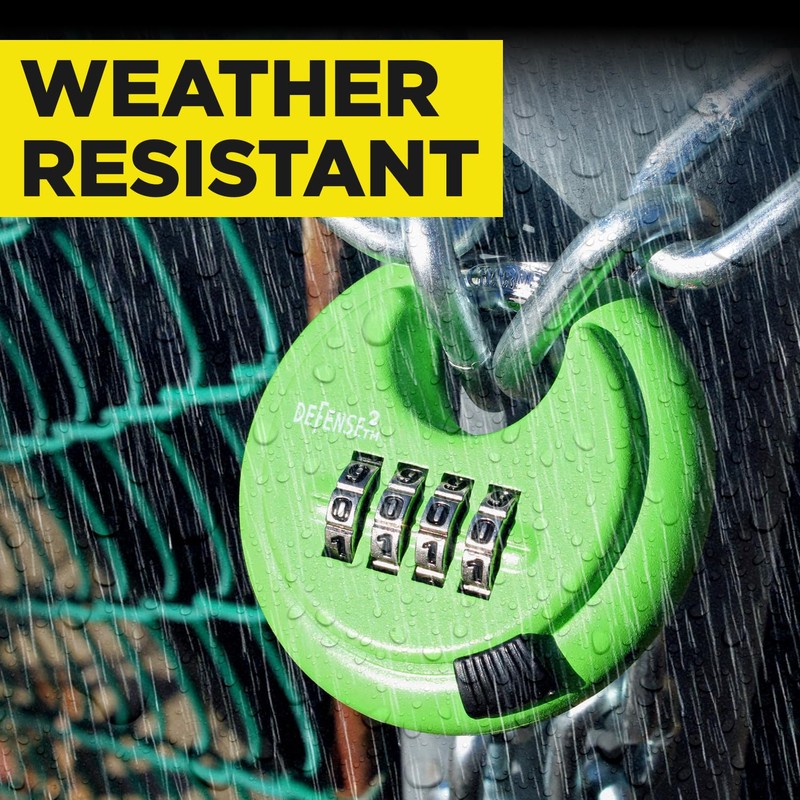 DEFENSE2 Disc Lock for Storage Unit 4 Digit Combination Lock