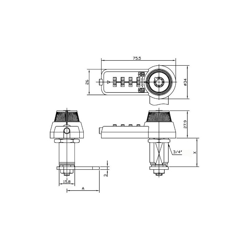 Combi-Cam Ultra Lock Cylinder