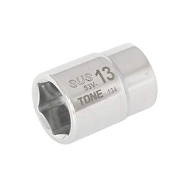 トネ(TONE) SUSソケット(6角) S3V-13 差込角9.5mm(3/8") 二面幅13mm