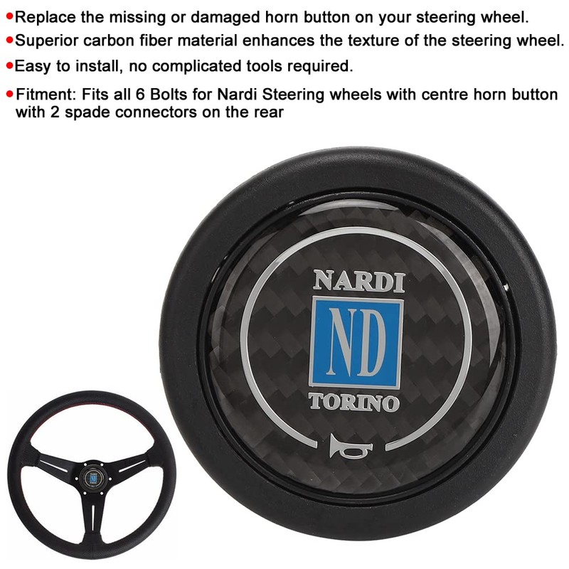 Nardi Replacement Horn Button Carbon Horn Horn Button Steering Wheel