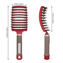 RUISCHENTONG Pack of 3 hair brushes, boar bristle hair brush, can distribute hair oil, smooths frizz, breathable and accelerates drying