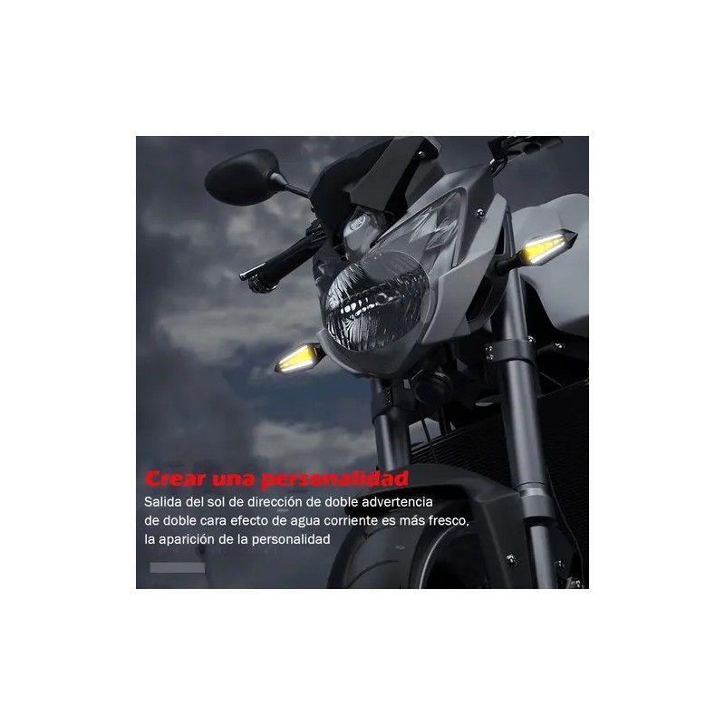 2pcs Luces Led Direccionales Para Moto Secuencial Indicador