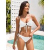 ZAFUL Women's Triangle Bikini Set O Ring Tie String Two