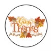 handmade 48 GIVE THANKS THANKSGIVING FALL ENVELOPE SEALS LABELS STICKERS
