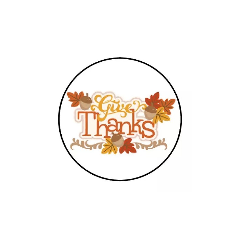 handmade 48 GIVE THANKS THANKSGIVING FALL ENVELOPE SEALS LABELS STICKERS