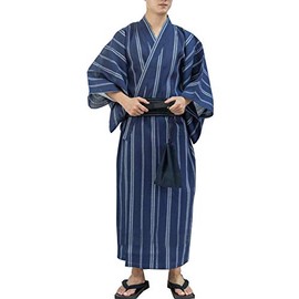 thefancypumpkin Men's Japanese Yukata Japanese Kimono Home Robe Pyjamas Dressing Gown Size L-C1, Colour05
