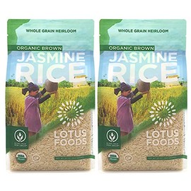 Lotus Foods Organic Heirloom Brown Jasmine Rice, 30 Ounce, 2 Count