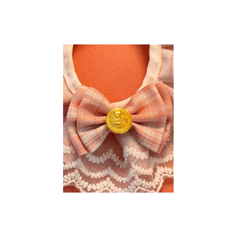 Collar Rosa Para Gatos Y Perros, Babero De Encaje Y
