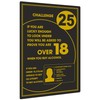 Challenge 25 Underage Drinking Wall Sign - Wall Mountable Legal