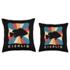 Vintage Cichlid Fish Lover African Cichlid Fish Aquarium Throw Pillow