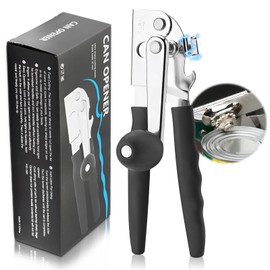 Roryimke Commercial Can Opener Manual Heavy Duty Stainless Steel Handheld Smooth Edge Can Opener for Seniors for Kitchen