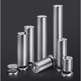 Qrity 4 x Furniture Feet Cabinet Legs Kitchen Feet Worktop / Unit / Breakfast Bar / Desk Table Legs Furniture Legs - Rubber Mat - Safe & Quiet 50 x 80 mm