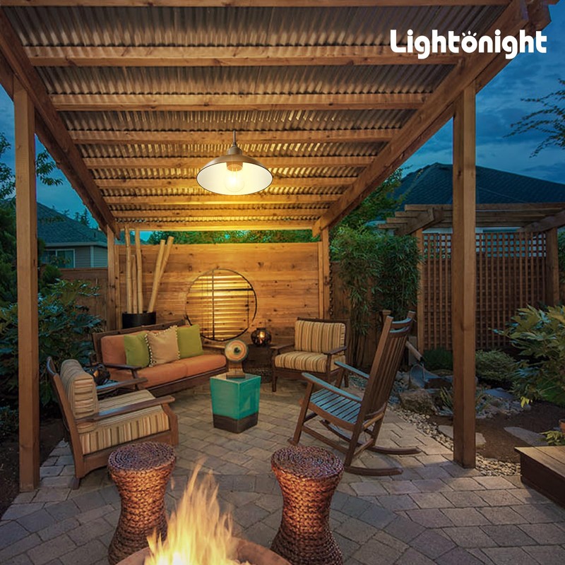 Lightonight Solar Shed Light Outdoor Pendant Light with 4000mAh Solar