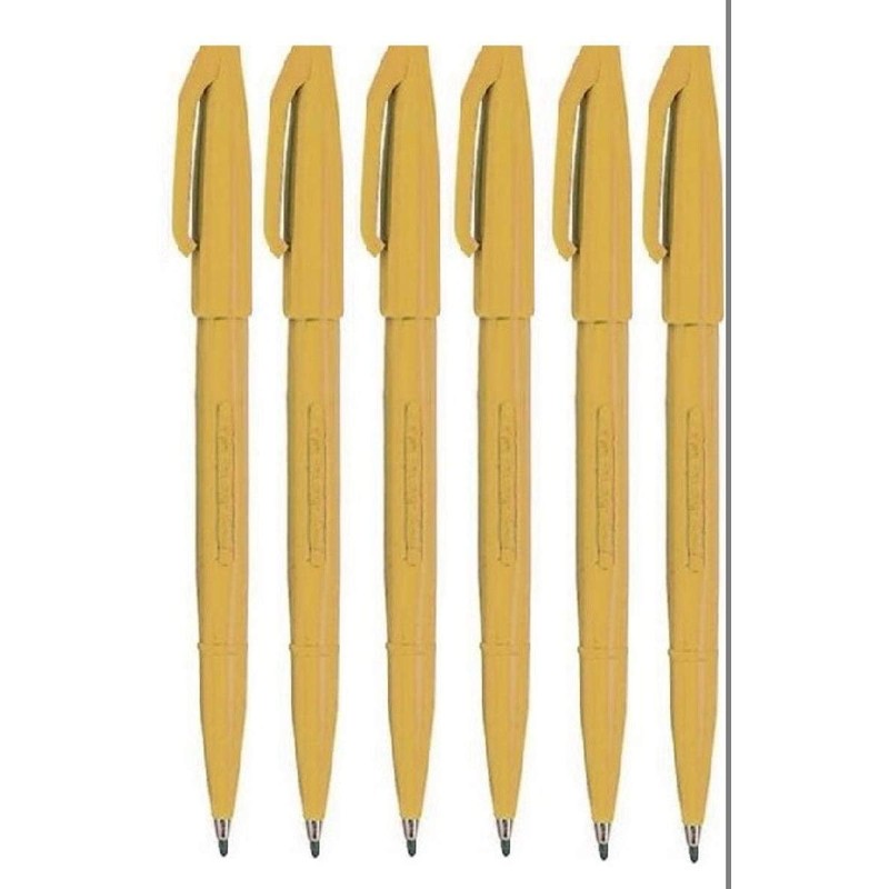 Pentel Ochre Yellow Original Sign Pen S520 Fibre Tip Marker