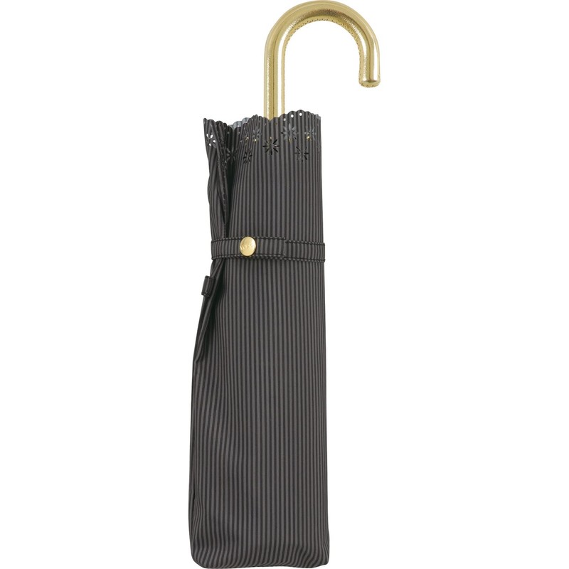 Wpc. 801-14795-102 Parasol Folding Umbrella, Light Shading Flower-Cut Stripe, Mini