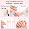 Polka Dot Press On Toenail Short Square Fake Toenails Black