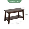 31.49" Coffee Table, 2-Tier Small Living Room Table, Rustic Modern