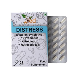 VED Distress Complex Probiotika- und Präbiotika-Komplex – 10 Milliarden KBE – 28 Probiotika-Komplex-Kapseln für Frauen und Männer – Lactobacillus Piantarum, Casei, Rhamnosus, 28-Tage-Vorrat.