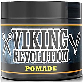 La mejor oferta pomada para hombres de 4 onzas, agarre firme y alto brillo para estilo clásico, a base de agua y fácil de lavar por Viking Revolution, 1 paquete