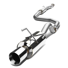 DNA MOTORING CBE-HC923-NRT Muffler CatBack Exhaust System [Compatible with 92-95 Honda Civic, Fit Hatchback 3-Door Models ONLY]