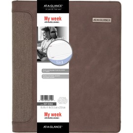 AT-A-GLANCE Day Runner Undated Harrison Leather Day Planner, 8-1/2-x-11-inch (307-0304), Brown