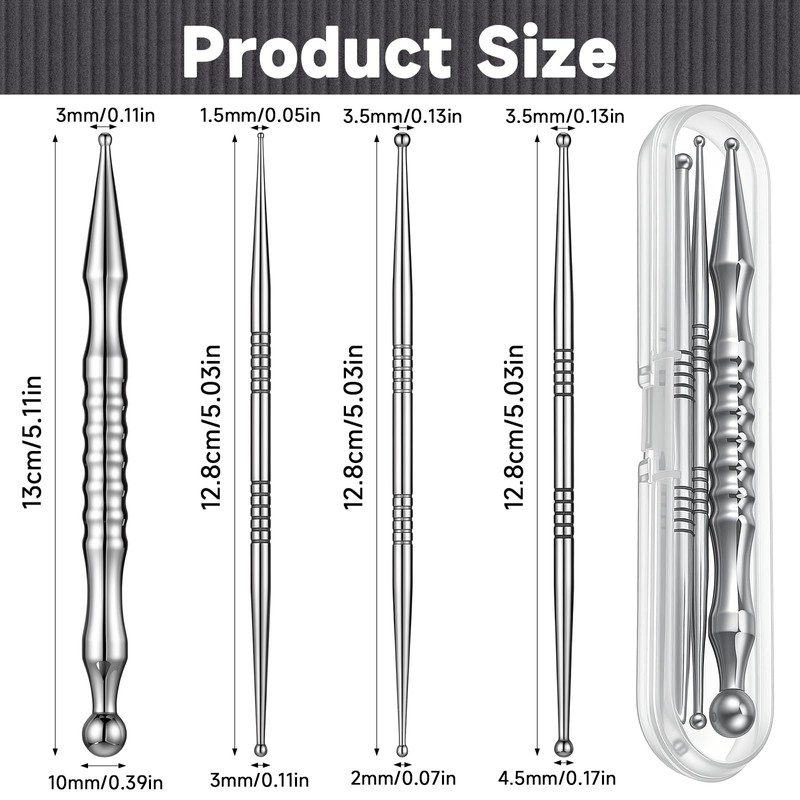 Sibba TMJ Relief Products Massage Tool Acupuncture Pen, 4Pcs Jaw