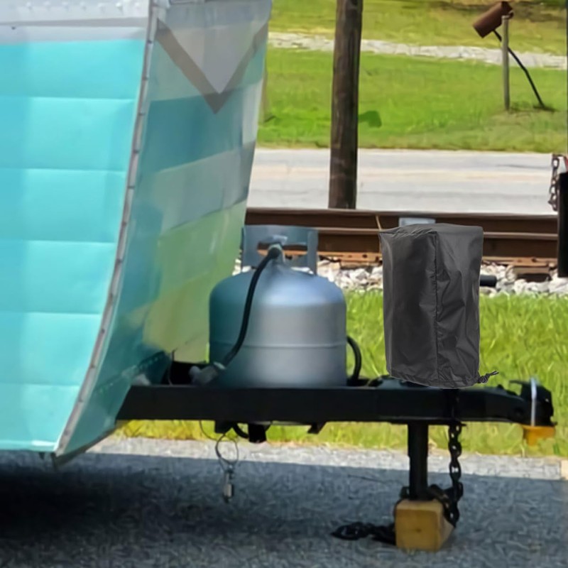 Alipis Drawstring Closure Power Tongue Jack Cover for Rv Trailer