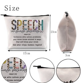 POFULL Speech Language Pathologist Gifts Speech Therapy SLP Cosmetic Bag SLP Grad Gift (Speech Language Pathologist Bag)