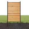 No Dig Wood Privacy Screen Fence Panel, 61" H x