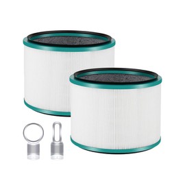 HP01 HP02 Filter Replacement for Dyson HP01 HP02 DP01 DP02 Air Purifier, Premium H13 True HEPA 360° Glass Filter for Dyson Fan Pure Hot Cool Link Desk Purifiers, Compare to Part# 968125-03, 2 Pack