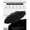 XIXVON Umbrella Pro (10 Ribs, Black) | UPF 50+ 99%