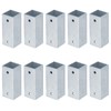 OTTFF 10 Pack 1" Aluminum Square Tube Connector, 2 Way
