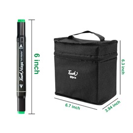 GCVOPTON 60 Colors Markers, Brush & Chisel Dual Tip Drawing Markers for Kids and Adult, Coloring Marker for Artists Book Painting and Card Making Sketch Illustrations