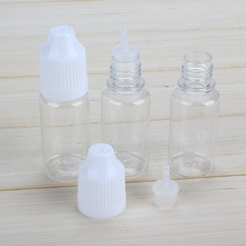 QUUPY 50Pcs 10ml Clear Plastic Squeezable Dropping Bottles Refillable Empty