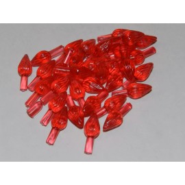 60 RED Medium Twist Light Bulbs  Vintage Ceramic Christmas Tree Lights