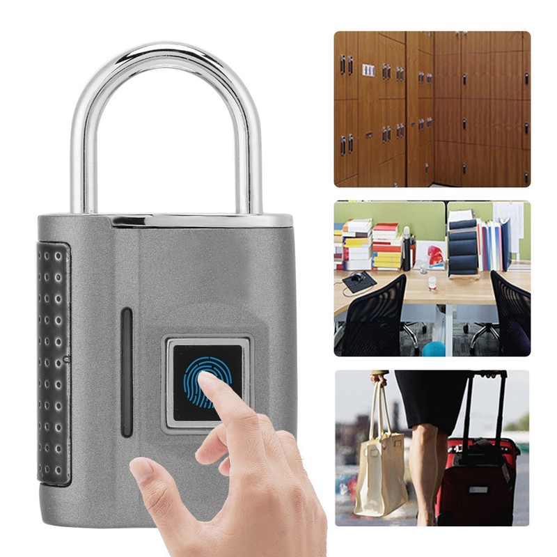 Smart Fingerprint No Password Unlock Padlock Customs Lock for Suitcase