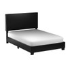Crown Mark Erin Upholstered Panel Bed in Black, Queen