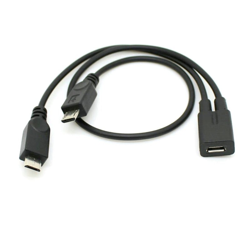 chenyang Micro USB Female 1 to 2 Micro USB Male