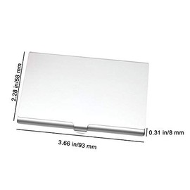 Professional Business Card Case Holder for Men or Women Aluminum Metal Stainless Steel Business Pocket Slim Thin Card Holder for 13-18 Cards (Silver))